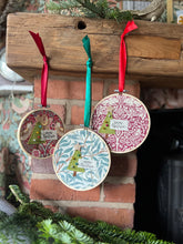 Christmas William Morris Embroidery Hoop Decoration, Embroidery hoop Christmas decor,Christmas Tree Collage Hanging Art, William Morris gift