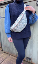 William Morris Quilted Bum Bag, Zipped Crossed Body Bag