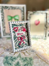 Fabric Picture Frames, Bobble Frames, embroidered quote artwork, Love is Enough