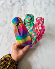 Knotted headbands in Liberty Prints and Tartan checks