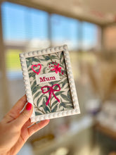 Fabric Picture Frames, Bobble Frames, embroidered quote artwork, Love is Enough