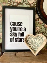 William Morris Heart Shaped Wooden Tray, Valentines Heart shaped gift, Wedding Anniversary Wood Mantle Heart Shape Decor,