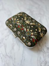 Strawberry Thief Clutch Bag, William Morris duck egg