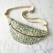 William Morris Quilted Bum Bag, Zipped Crossed Body Bag