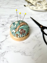 William Morris Pincushion with Wooden Base