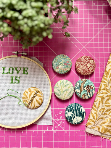 William Morris Magnetuc Needle minders, never lose a needle again, attaches to fabric and needles magnetically attach.