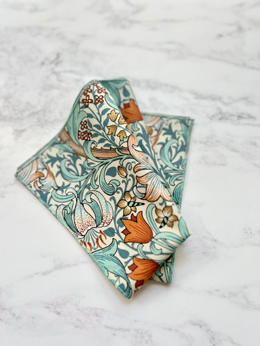 William Morris Golden Lily Pocket Square