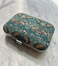 Strawberry Thief Clutch Bag, William Morris duck egg