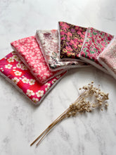 Liberty print Re Usable wipes 7  Face Wipes- Pink collection