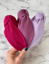 Crinkle Cotton Top Knot Hair Band