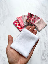 Liberty print Re Usable wipes 7  Face Wipes- Pink collection