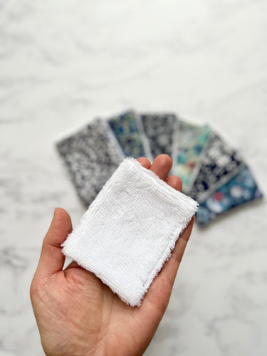 Liberty print Re Usable Face Wipes- Blue collection