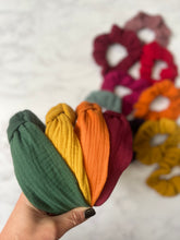 Crinkle Cotton Top Knot Hair Band
