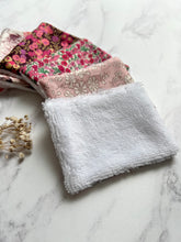 Liberty print Re Usable wipes 7  Face Wipes- Pink collection