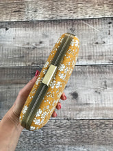 Mustard Liberty Print Clutch Bag