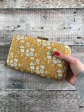 Mustard Liberty Print Clutch Bag