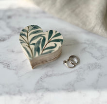 William Morris Heart Shape Ring Box, Trinket Box with Lid.
