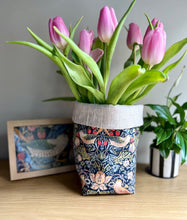William Morris Fabric storage basket, planter, vase