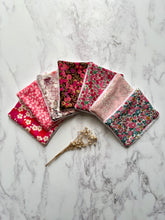 Liberty print Re Usable wipes 7  Face Wipes- Pink collection