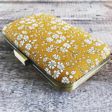 Mustard Liberty Print Clutch Bag