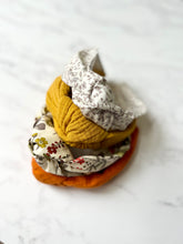 Knotted Headbands, in a selection of autumnal fabrics, including, Liberty Printed cottons and Crinkle Double Cotton