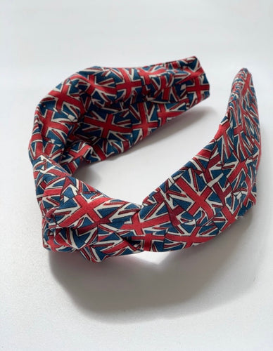 Union Jack Top Knot Hairband