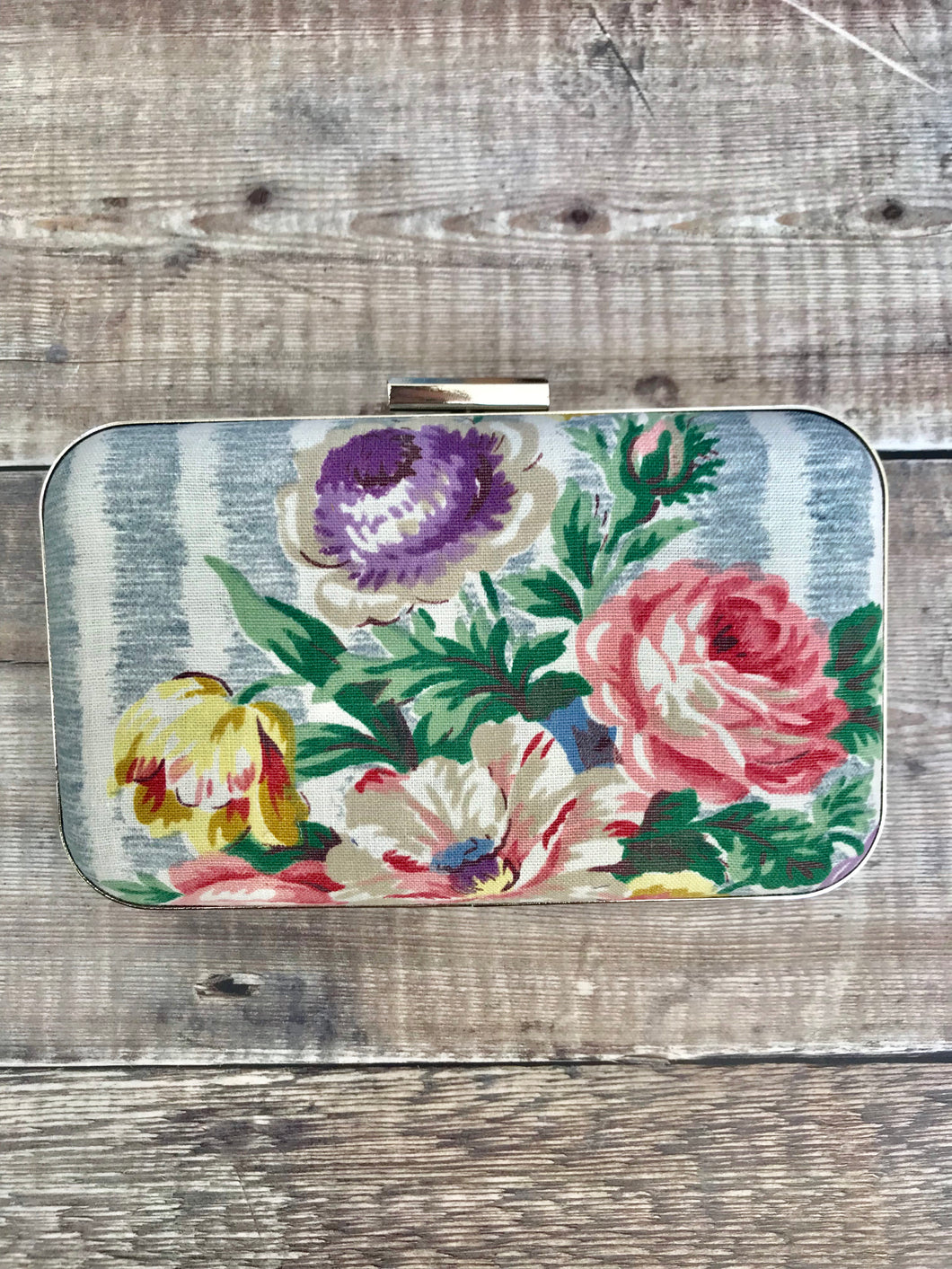 Vintage Rose Clutch Bag