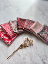 Liberty print Re Usable wipes 7  Face Wipes- Pink collection
