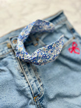 Liberty Betsy Knotted Headband in Blue Florals