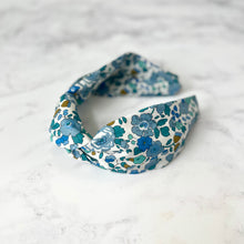 Liberty Betsy Knotted Headband in Blue Florals