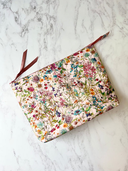 Liberty Wild Flowers zipped cosmetic bag