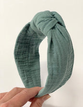 Crinkle Cotton Top Knot Hair Band