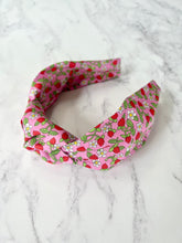 LibertY Strawberries and Cream Top Knot Hairband