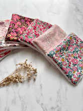 Liberty print Re Usable wipes 7  Face Wipes- Pink collection