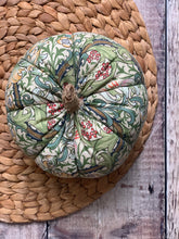 William Morris Fabric Pumpkin In Design Golden Lily, whihc is Ivory, green, Gold, Muted red and browns. Size Large 